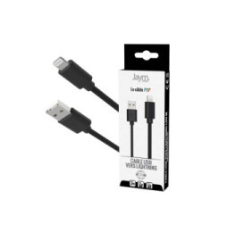 Jaym Câble Lightning vers USB-A 2,4A Charge et Synchronisation Collection POP 1,5m Noir