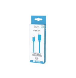 Jaym Câble Lightning vers USB-C PD 12W Charge et Synchronisation Collection POP 1,5m Bleu