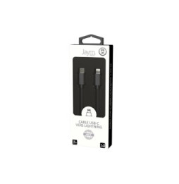 Jaym Câble Lightning vers USB-C PD 3A Charge et Synchronisation Collection POP 1,5m Noir