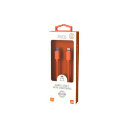 Jaym Câble Lightning vers USB-C PD 3A Charge et Synchronisation Collection POP 1,5m Orange