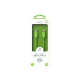 Jaym Câble Lightning vers USB-C PD 3A Charge et Synchronisation Collection POP 1,5m Vert