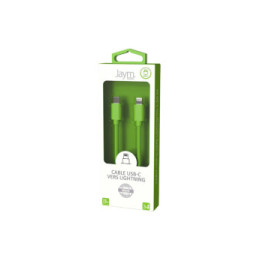 Jaym Câble Lightning vers USB-C PD 3A Charge et Synchronisation Collection POP 1,5m Vert