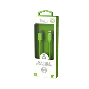 Jaym Câble Lightning vers USB-C PD 3A Charge et Synchronisation Collection POP 1,5m Vert — image 5