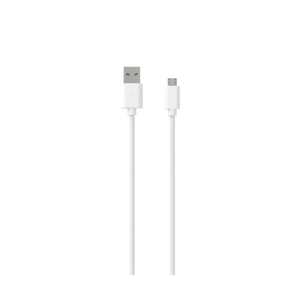 Jaym Câble Micro-USB vers USB-A 2,4A Charge et Synchronisation Collection POP 1,5m Blanc