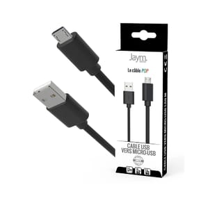Jaym Câble Micro-USB vers USB-A 2,4A Charge et Synchronisation Collection POP 1,5m Noir — image 3