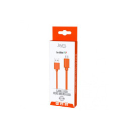 Jaym Câble Micro-USB vers USB-A 2,4A Charge et Synchronisation Collection POP 1,5m Orange