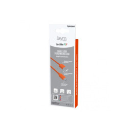 Jaym Câble Micro-USB vers USB-A 2,4A Charge et Synchronisation Collection POP 1,5m Orange