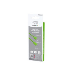 Jaym Câble Micro-USB vers USB-A 2,4A Charge et Synchronisation Collection POP 1,5m Vert