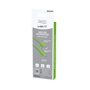 Jaym Câble Micro-USB vers USB-A 2,4A Charge et Synchronisation Collection POP 1,5m Vert — image 4
