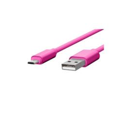 Jaym Câble Micro-USB vers USB-A 2,4A Charge et Synchronisation Collection POP 1,7m Rose