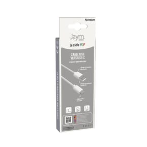 Jaym Câble USB-C vers USB-A 3A Charge et Synchronisation Collection POP 1,5m Blanc — image 4