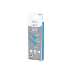 Jaym Câble USB-C vers USB-A 3A Charge et Synchronisation Collection POP 1,5m Bleu