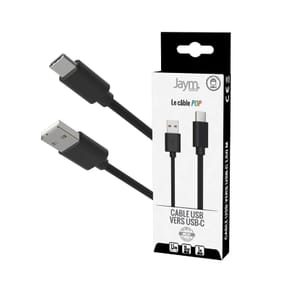 Jaym Câble USB-C vers USB-A 3A Charge et Synchronisation Collection POP 1,5m Noir — image 3