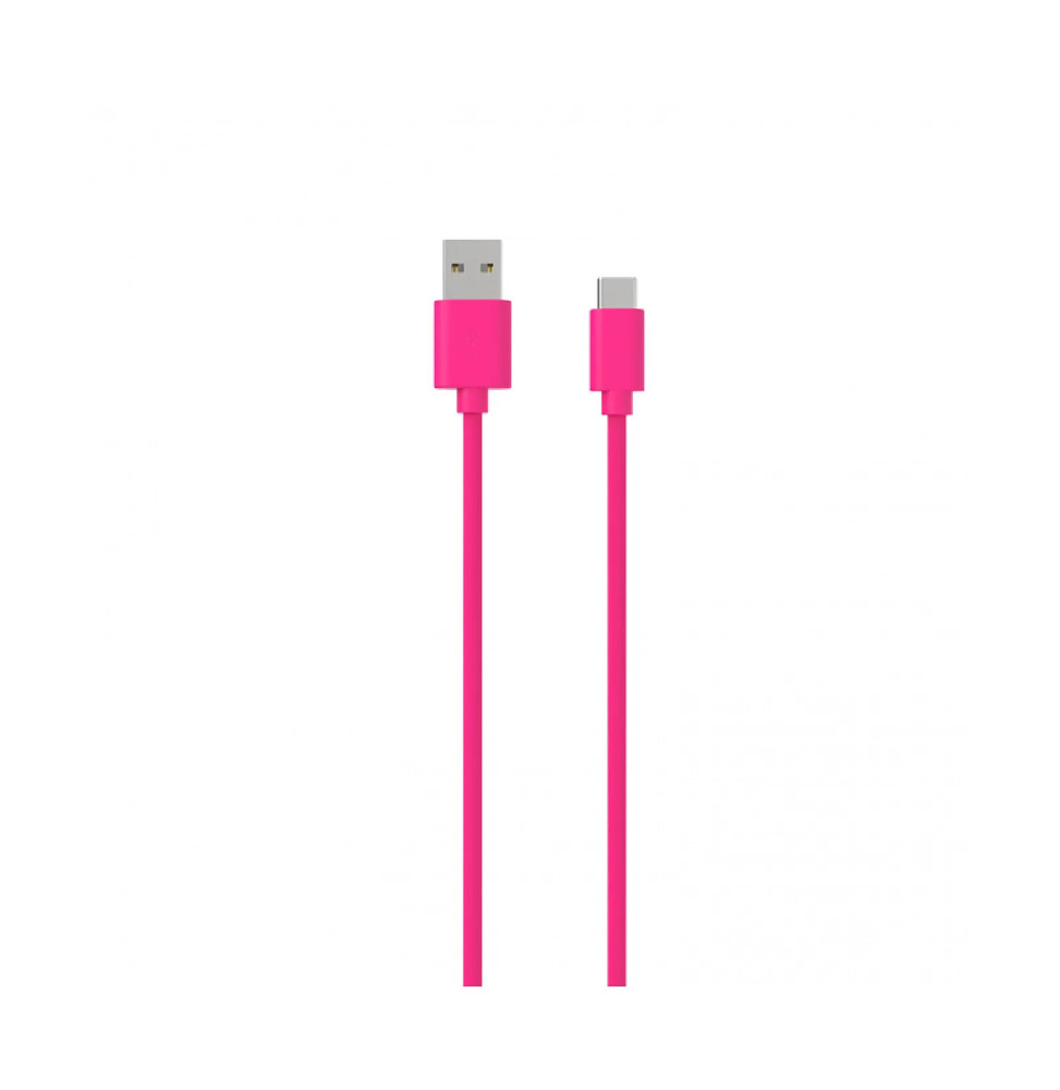 Jaym Câble USB-C vers USB-A 3A Charge et Synchronisation Collection POP 1,5m Rose