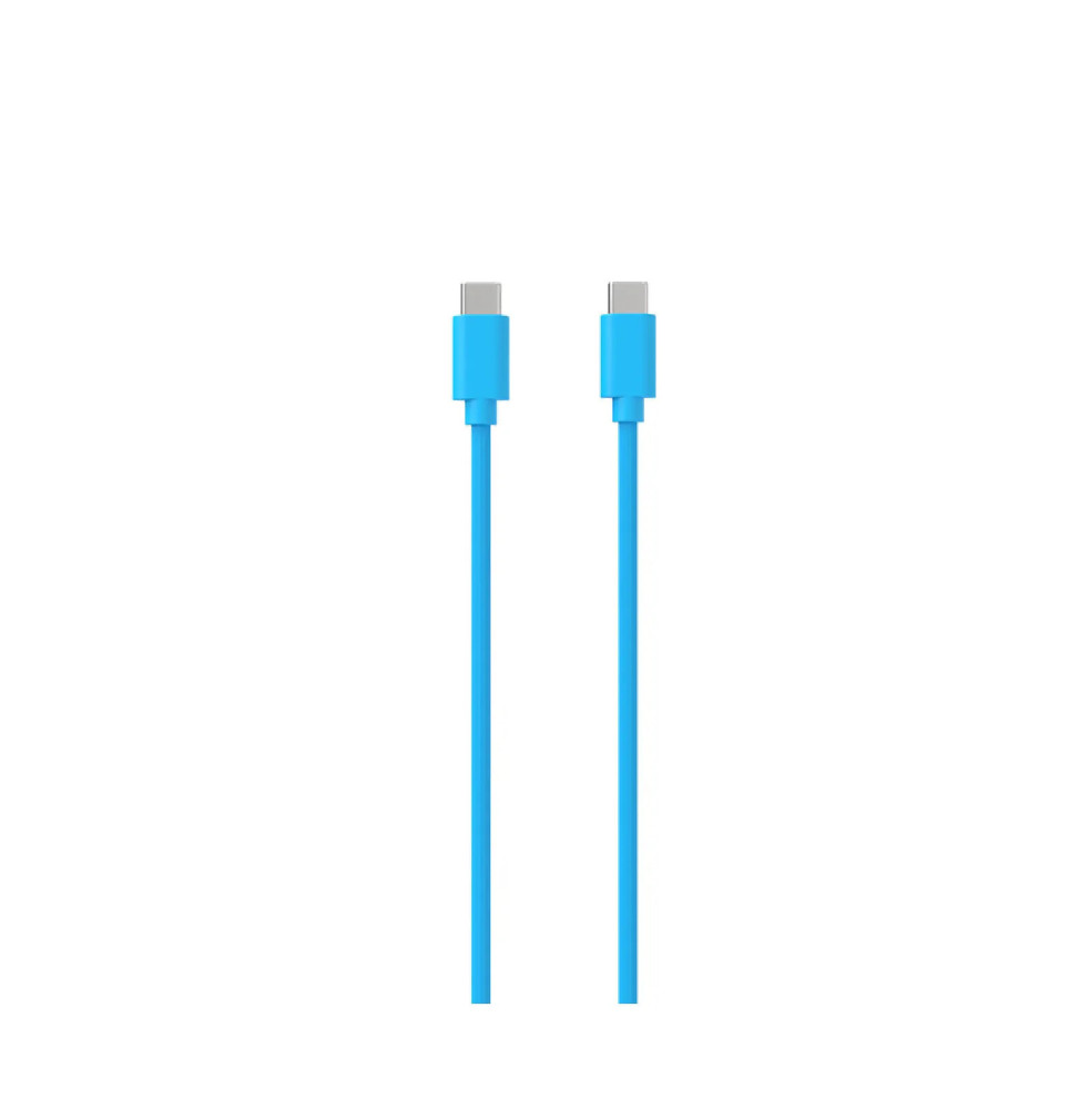 Jaym Câble USB-C vers USB-C 3A Charge et Synchronisation Collection POP 1,5m Bleu