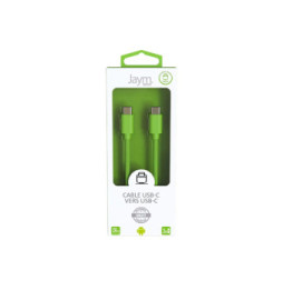 Jaym Câble USB-C vers USB-C 3A Charge et Synchronisation Collection POP 1,5m Vert
