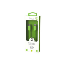Jaym Câble USB-C vers USB-C 3A Charge et Synchronisation Collection POP 1,5m Vert