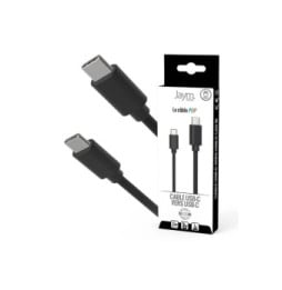 Jaym Câble USB-C vers USB-C 3A PD 20W Charge et Synchronisation Collection POP 1,5m Noir