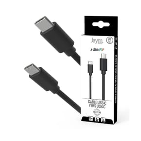 Jaym Câble USB-C vers USB-C 3A PD 20W Charge et Synchronisation Collection POP 1,5m Noir — image 3