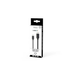 Jaym Câble USB-C vers USB-C 3A PD 20W Charge et Synchronisation Collection POP 1,5m Noir
