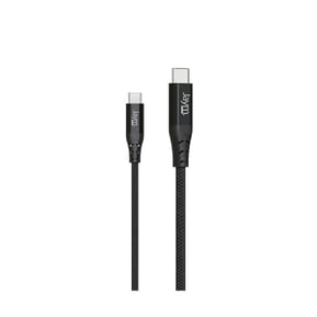 Jaym Câble USB-C vers USB-C 3A PD 60W Renforcé Charge et Synchronisation 1,5m Noir