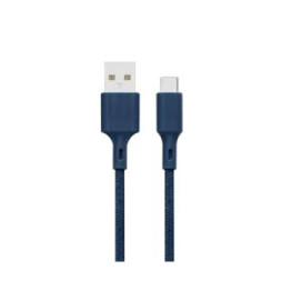 Just Green Câble Écologique USB vers Micro-USB Intensité 2.1A 2m Recyclable bleu roi