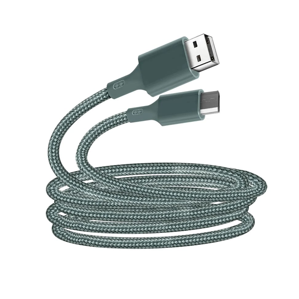 Just Green Câble Écologique USB vers Micro-USB Intensité 2.1A 2m Recyclable vert — image 1