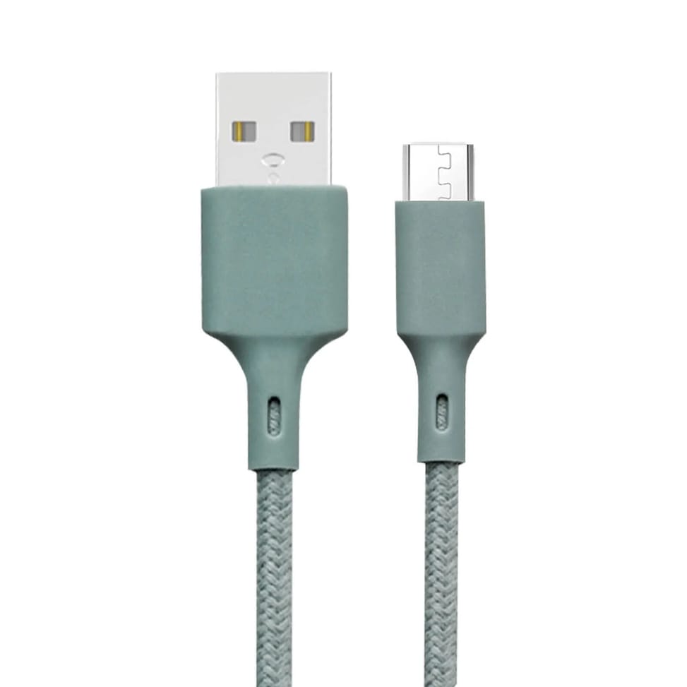 Just Green Câble Écologique USB vers Micro-USB Intensité 2.1A 2m Recyclable vert — image 2
