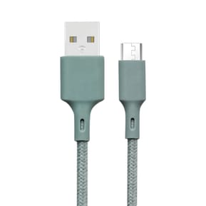 Just Green Câble Écologique USB vers Micro-USB Intensité 2.1A 2m Recyclable vert — image 2