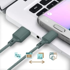 Just Green Câble Écologique USB vers Micro-USB Intensité 2.1A 2m Recyclable vert — image 5