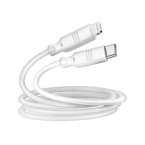 Just Green Câble Écologique USB-C vers Lightning Intensité 3A 2m Recyclable blanc