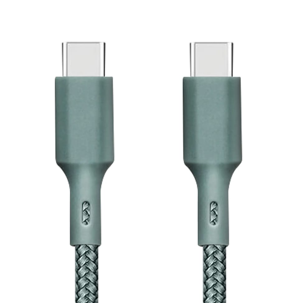 Just Green Câble Écologique USB-C vers USB-C Intensité 3A 2m Recyclable vert — image 2