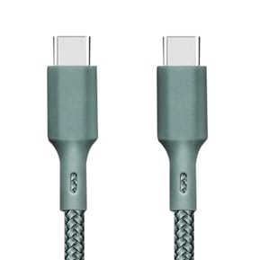 Just Green Câble Écologique USB-C vers USB-C Intensité 3A 2m Recyclable vert — image 2