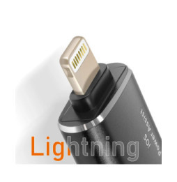 LinQ Adaptateur OTG USB et USB C vers Apple Lightning Noir