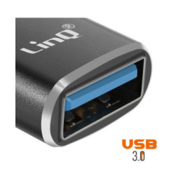 LinQ Adaptateur OTG USB et USB C vers Apple Lightning Noir