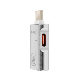 LinQ Adaptateur OTG USB et USB C vers USB C Compact Argent