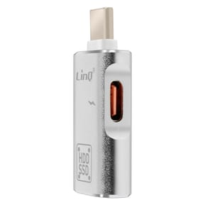 LinQ Adaptateur OTG USB et USB C vers USB C Compact Argent — image 2
