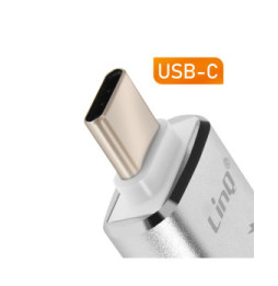 LinQ Adaptateur OTG USB et USB C vers USB C Compact Argent