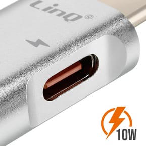 LinQ Adaptateur OTG USB et USB C vers USB C Compact Argent — image 4
