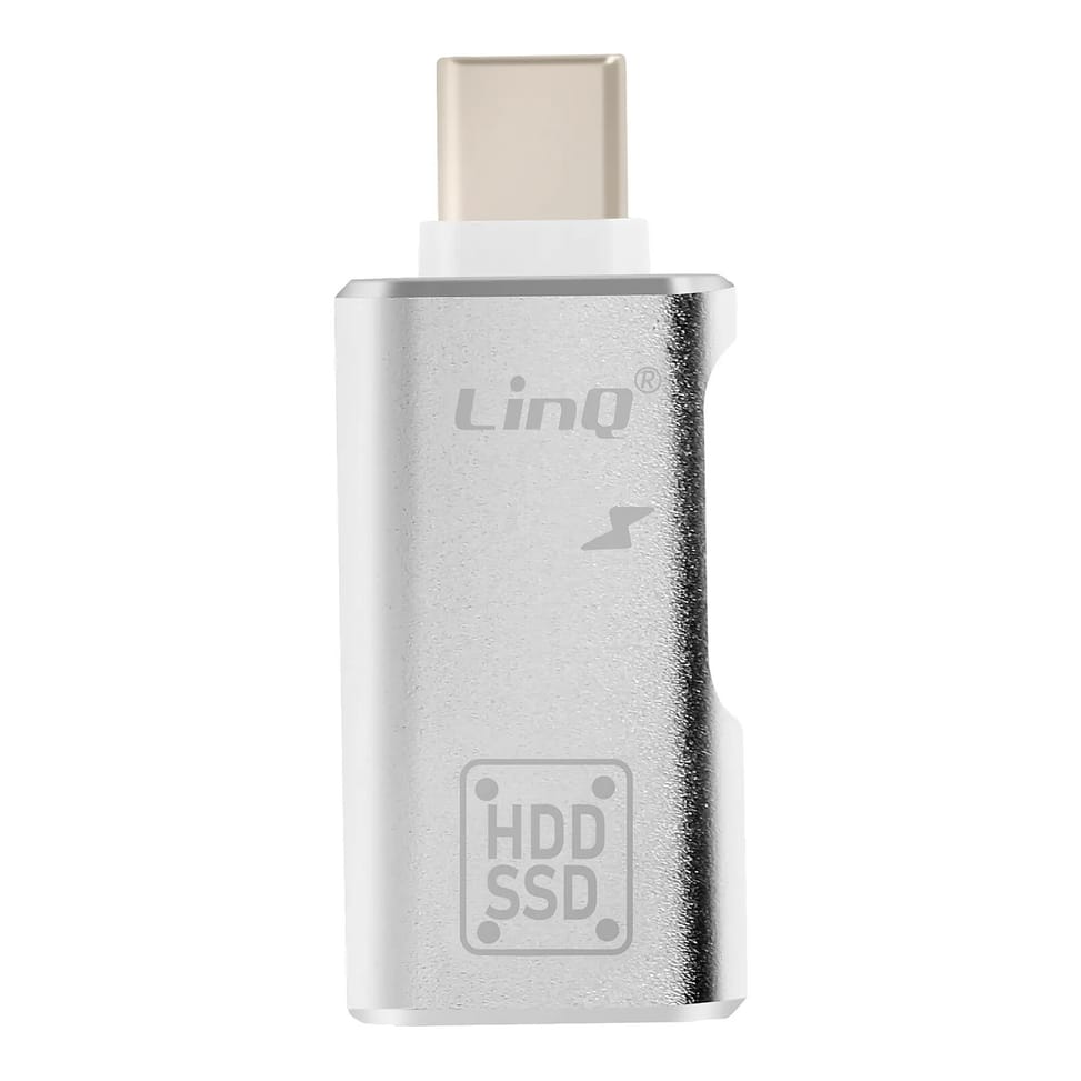 LinQ Adaptateur OTG USB et USB C vers USB C Compact Argent — image 5