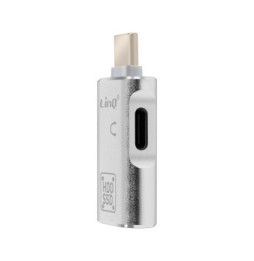 LinQ Adaptateur OTG USB et USB C vers USB C Transfert de Données Rapides Argent