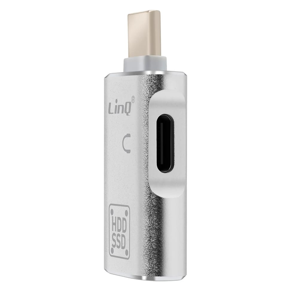 LinQ Adaptateur OTG USB et USB C vers USB C Transfert de Données Rapides Argent — image 2