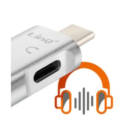 LinQ Adaptateur OTG USB et USB C vers USB C Transfert de Données Rapides Argent
