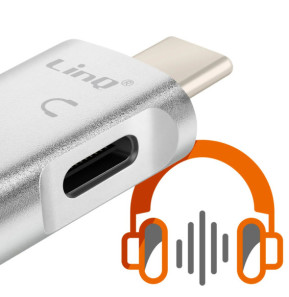LinQ Adaptateur OTG USB et USB C vers USB C Transfert de Données Rapides Argent