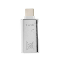 LinQ Adaptateur OTG USB et USB C vers USB C Transfert de Données Rapides Argent