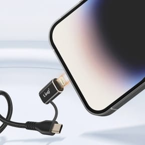 LinQ Adaptateur OTG USB vers Lightning et USB-C Transfert de Données Rapide Noir — image 3