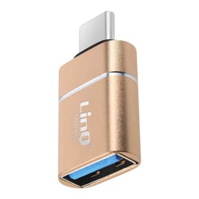 LinQ Adaptateur OTG USB vers USB C Compact et Pratique Dorée — image 2