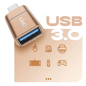 LinQ Adaptateur OTG USB vers USB C Compact et Pratique Dorée — image 4