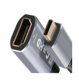 LinQ Adaptateur Vidéo USB C vers HDMI 4K Haute Résolution Design Compact Noir