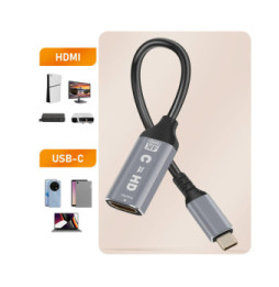 LinQ Adaptateur Vidéo USB C vers HDMI 4K Haute Résolution Design Compact Noir